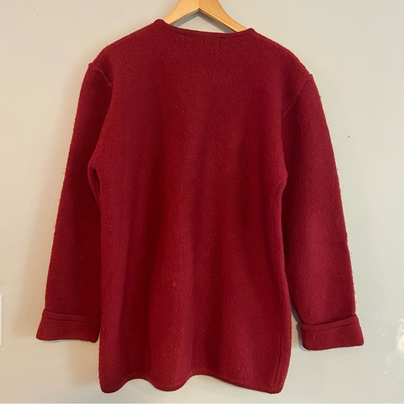 Mac & Jac Red Cardigan Sweater Classic wool. Horse embroidery. - Picture 6 of 6